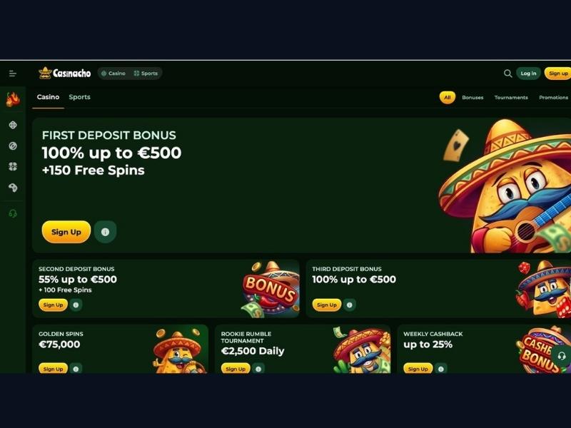 Rakeback und Turniere bei Casinacho Casino Nacho Casino für Deutschland